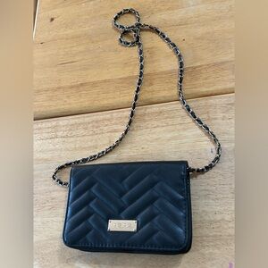 Bebe Black Quilted Crossbody Bag